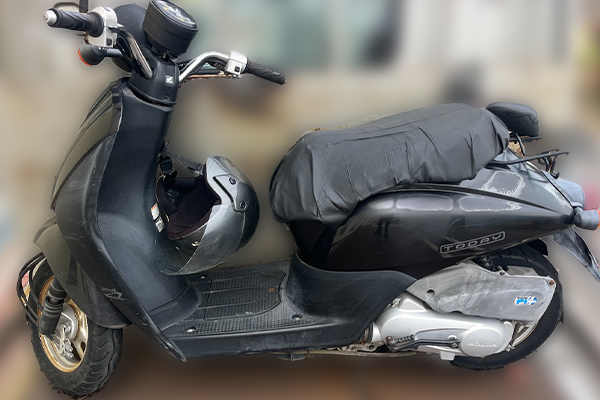 神奈川県川崎市で回収した原付 ホンダ トゥデイ